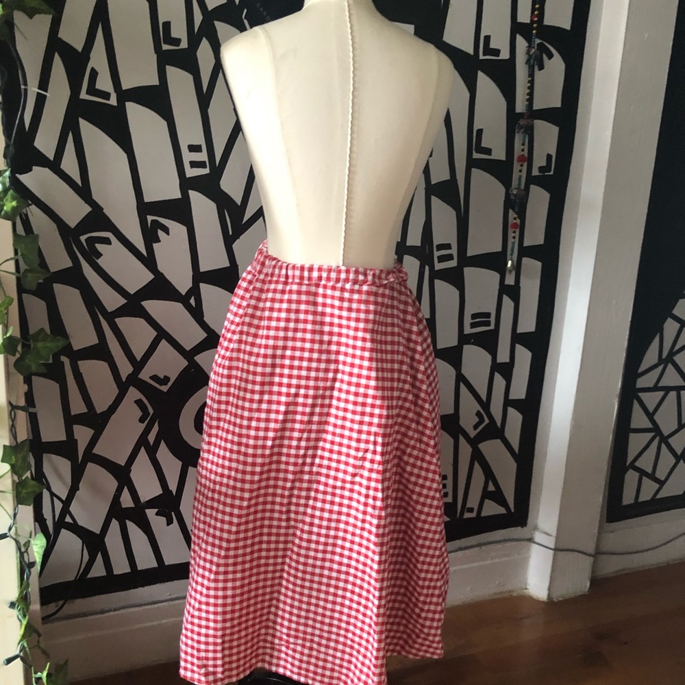 vintage gingham skirt